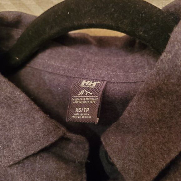 Womens Helly Hansen grey organic flannel shirt - Picture 6 of 8